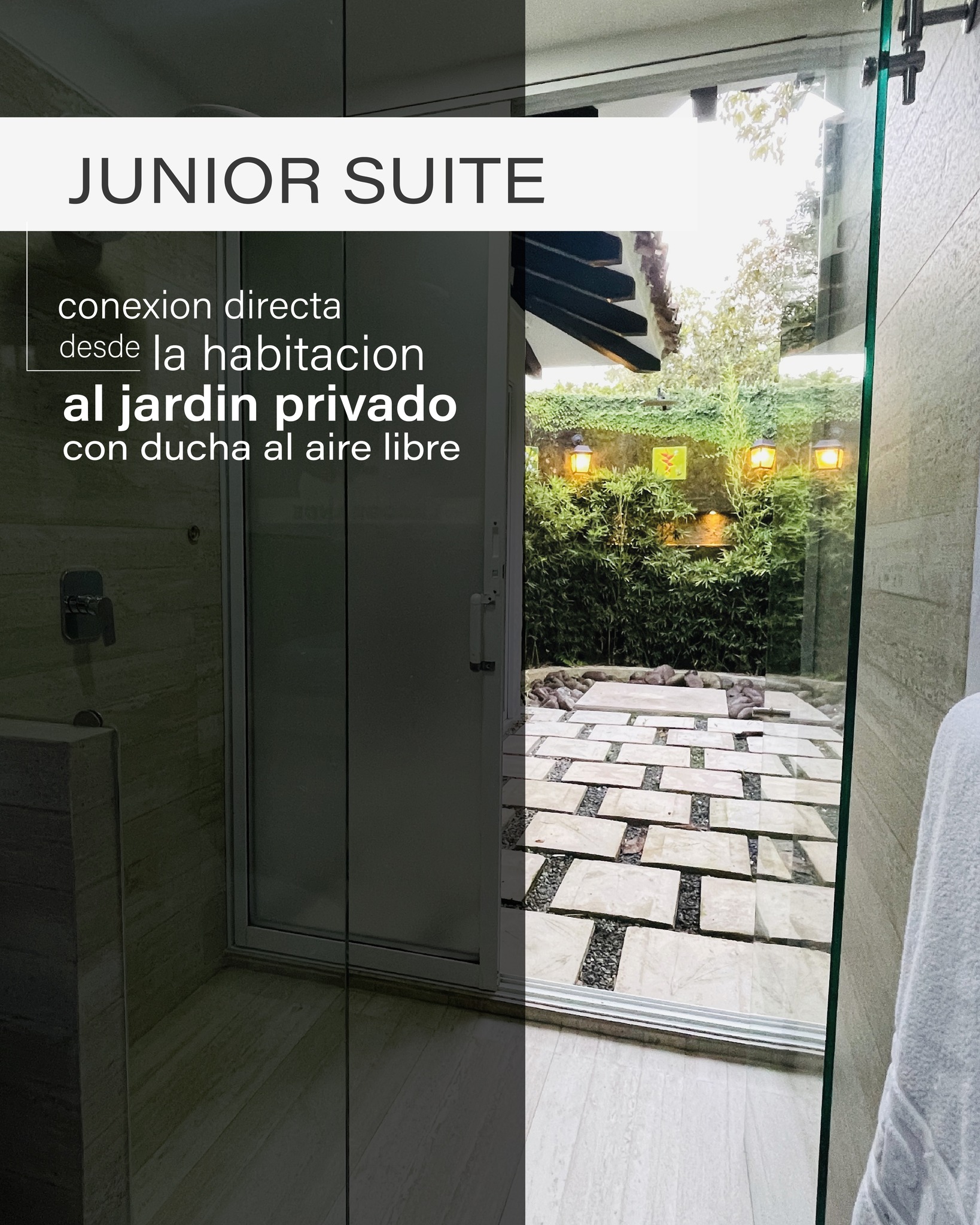 Cuando la intimidad también tiene vista al verde.
Junior Suite con ducha al aire libre.

www.lagograndehotel.com