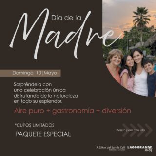 Este Día de la Madre, sal de lo típico y regálale una experiencia completa: tiempo, naturaleza y momentos reales 💛

En Lagogrande Hotel te esperamos con:

🍃 Espacios abiertos para desconectar
🍽️ Plato especial + ambiente único
🎶 Música en vivo
🐦 Naturaleza, granja, lago y salon de juegos

📍 A solo 25 km del sur de Cali

⚠️ Cupos limitados. No lo dejes para último momento.

📲 Reserva directo por WhatsApp
313 589 5222
321 832 0547